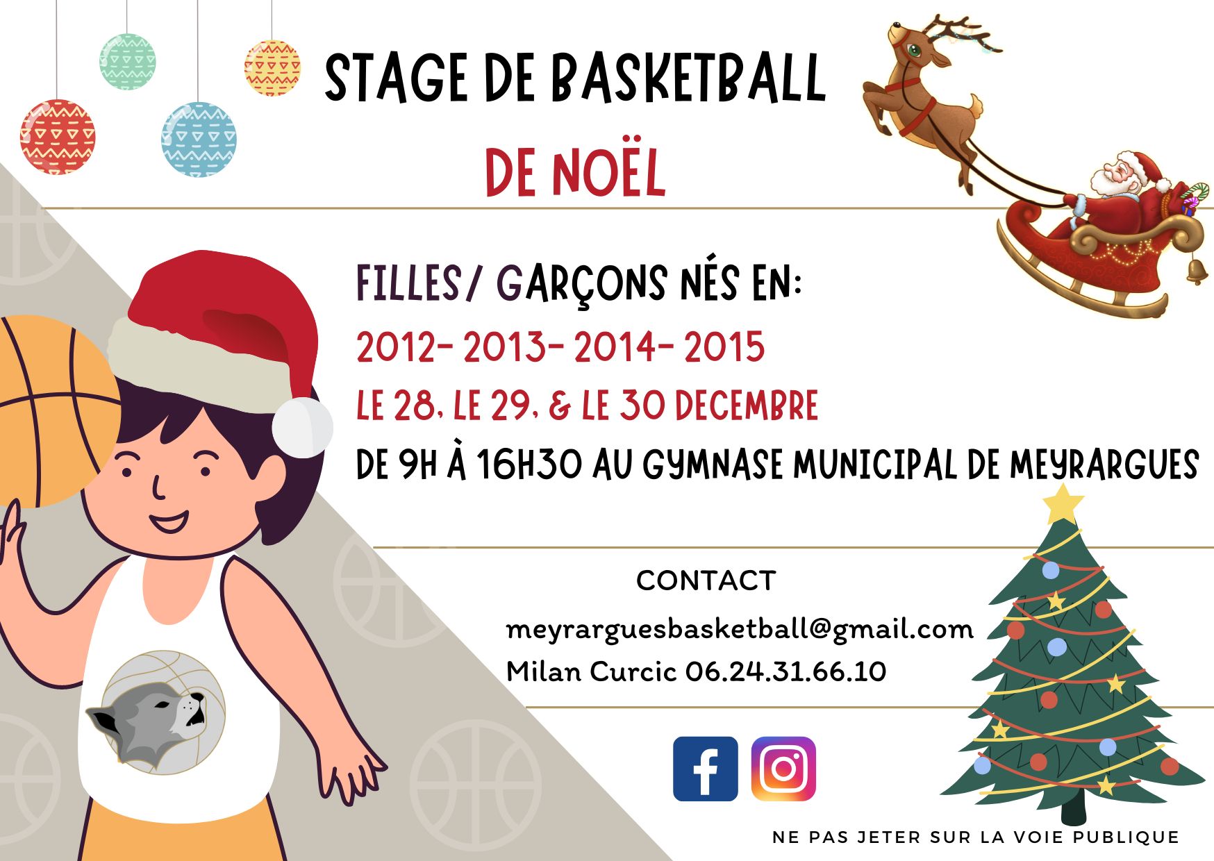 STAGE DE NOËL DE MEYRARGUES BASKETBALL Meyrargues.fr