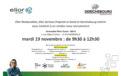 SAVE THE DATE, SEEPH Mardi 19 NOVEMBRE – Recrutement TH RESTAURATION ELIOR DERICHEBOURG