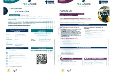 FORMAPOSTE SUD-EST  RECRUTE 68 FACTEURS EN ALTERNANCE