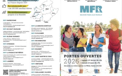 FORMATIONS PAR ALTERNANCE SCOLAIRE ET APPRENTISSAGE – MFR PROVENCE