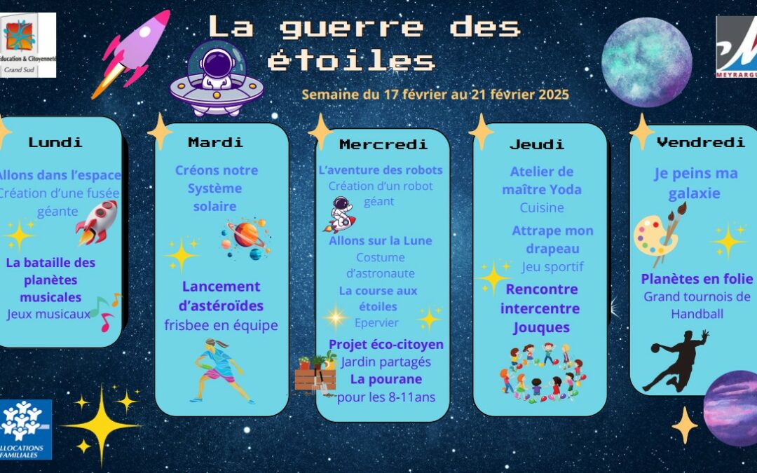 Planning des activités des vacances d’hiver